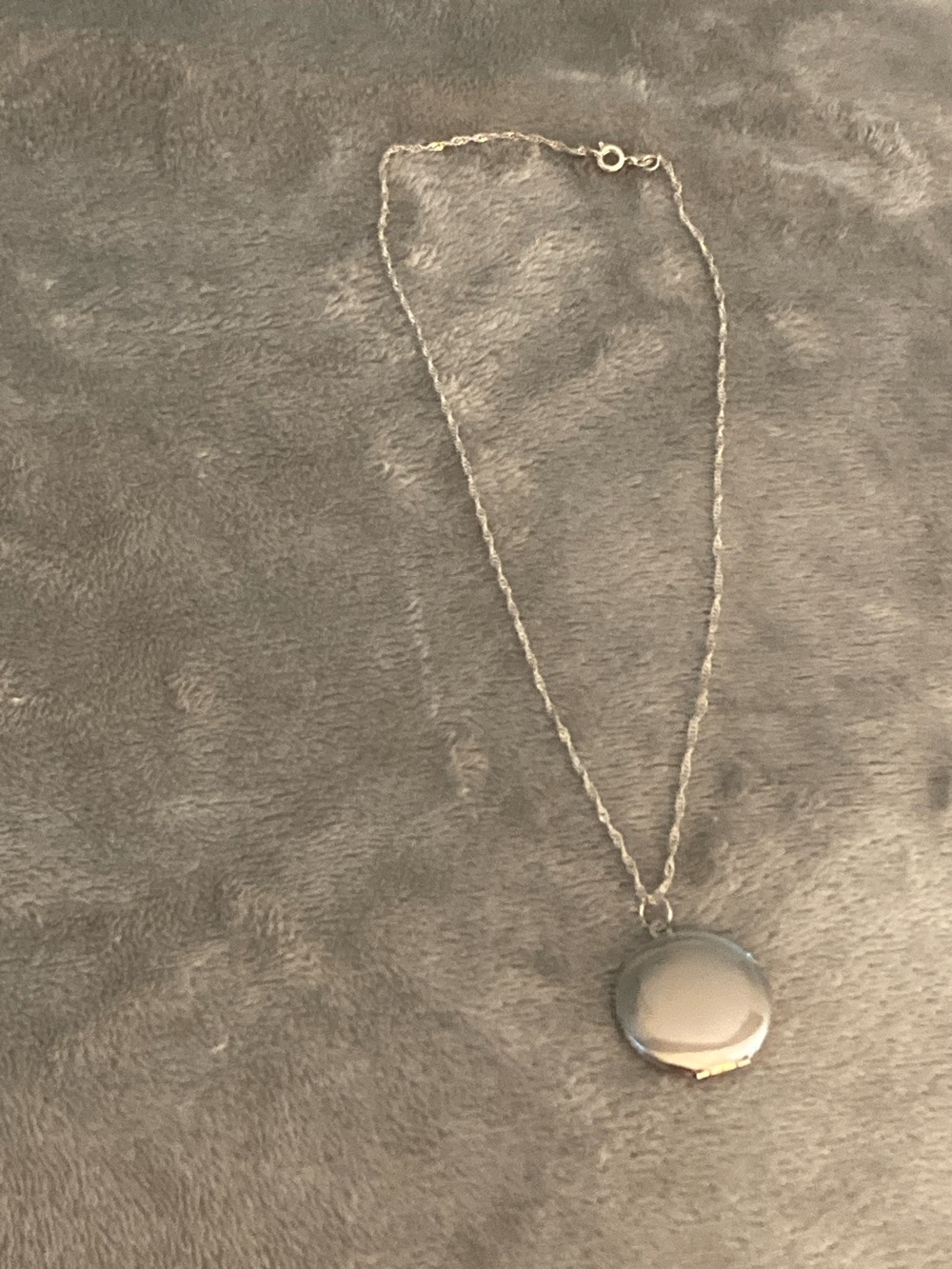 Silver locket necklace